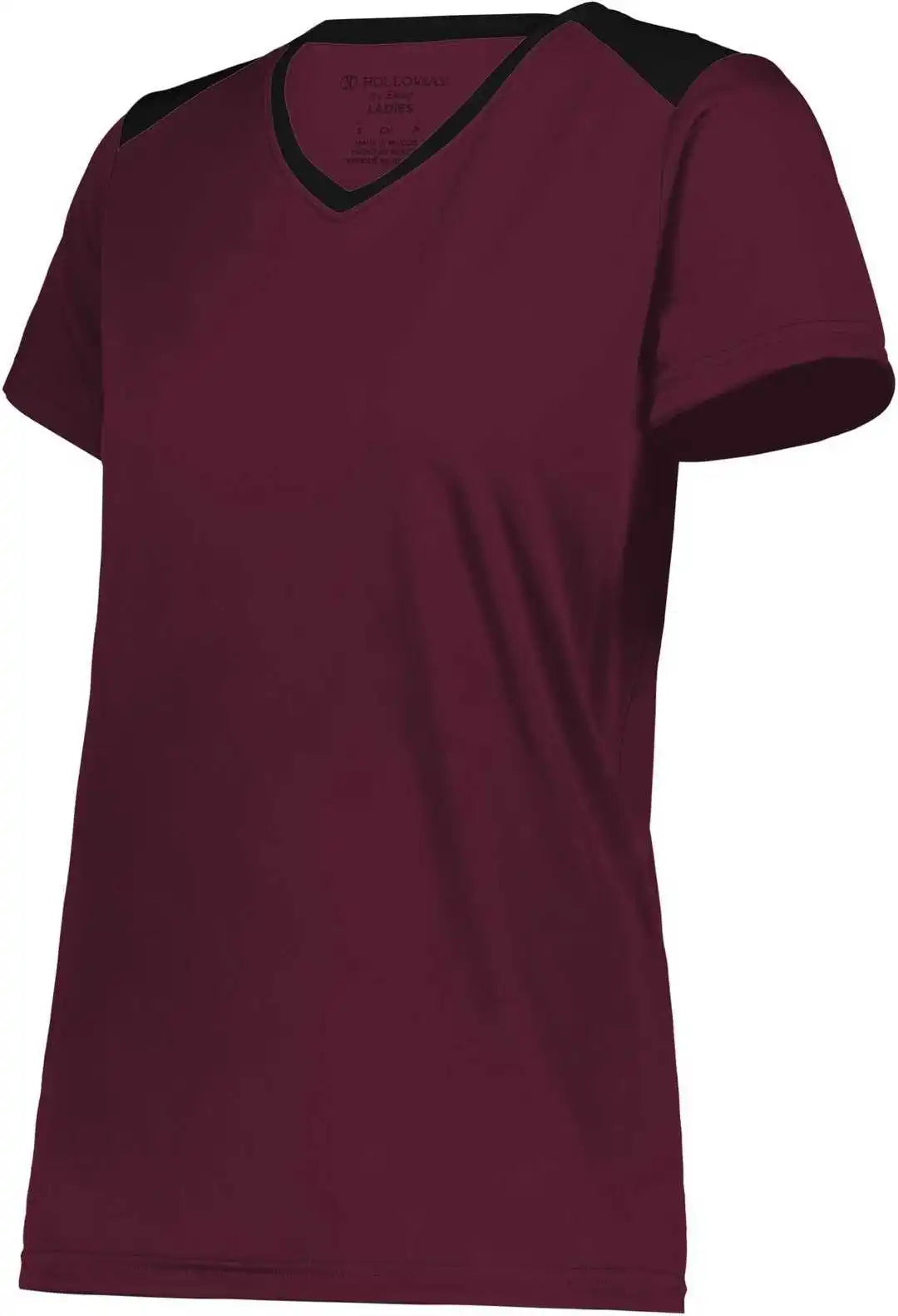Holloway 223701 Ladies Momentum Team Tee - Maroon Black