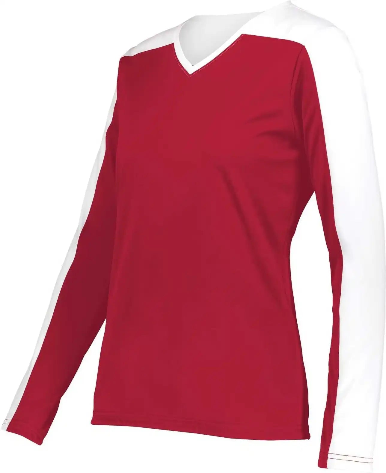 Holloway 223702 Ladies Momentum Team Long Sleeve Tee - Scarlet White