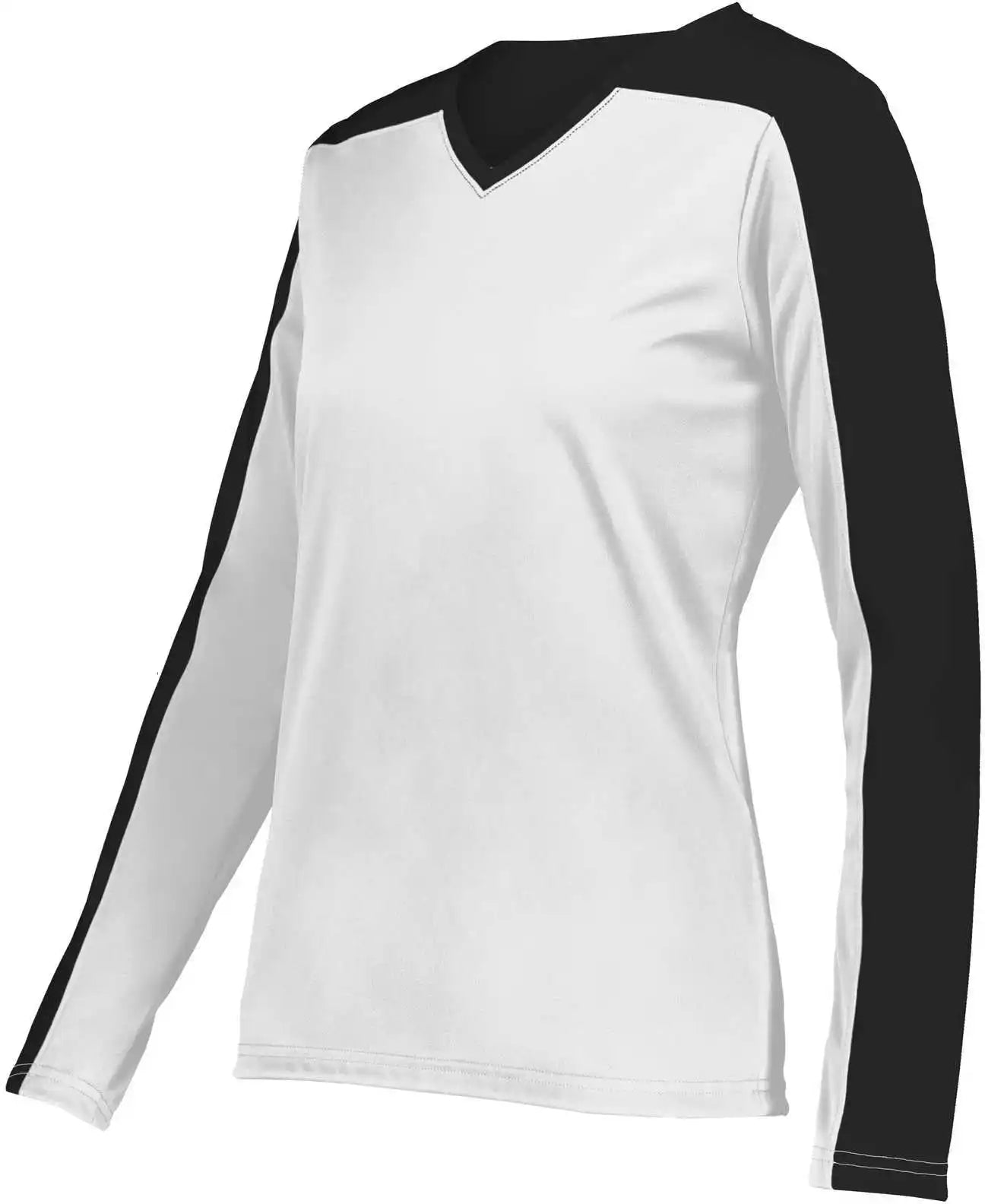Holloway 223702 Ladies Momentum Team Long Sleeve Tee - White Black