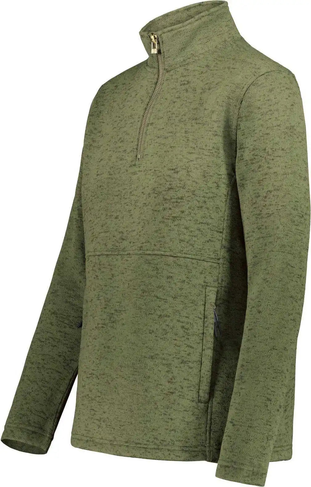 Holloway 223740 Ladies Alpine Sweater Fleece 1/4 Zip Pullover - Olive Heather