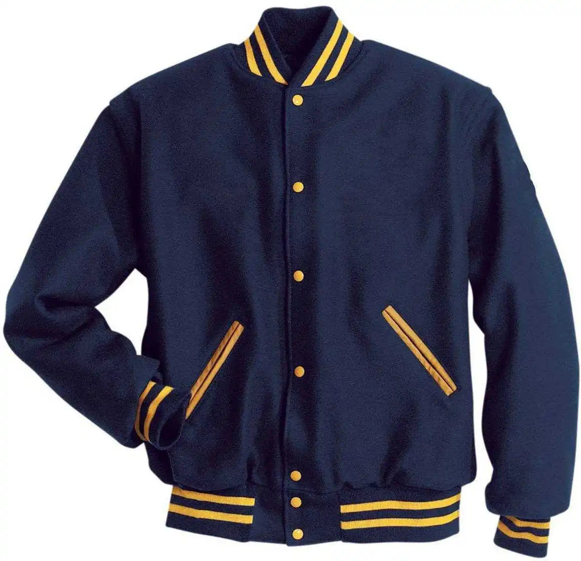 Holloway 224182 Letterman (all Wool) - Dark Navy Light Gold