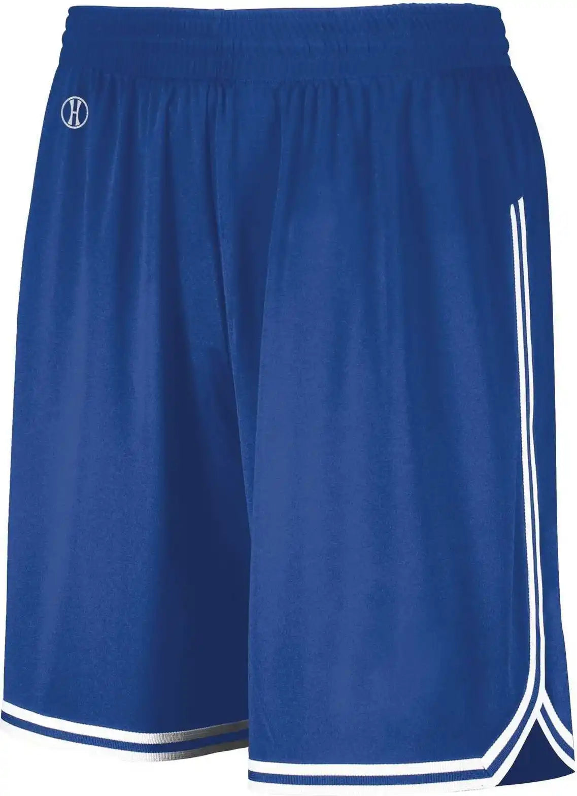 Holloway 224277 Youth Retro Basketball Shorts - Royal White