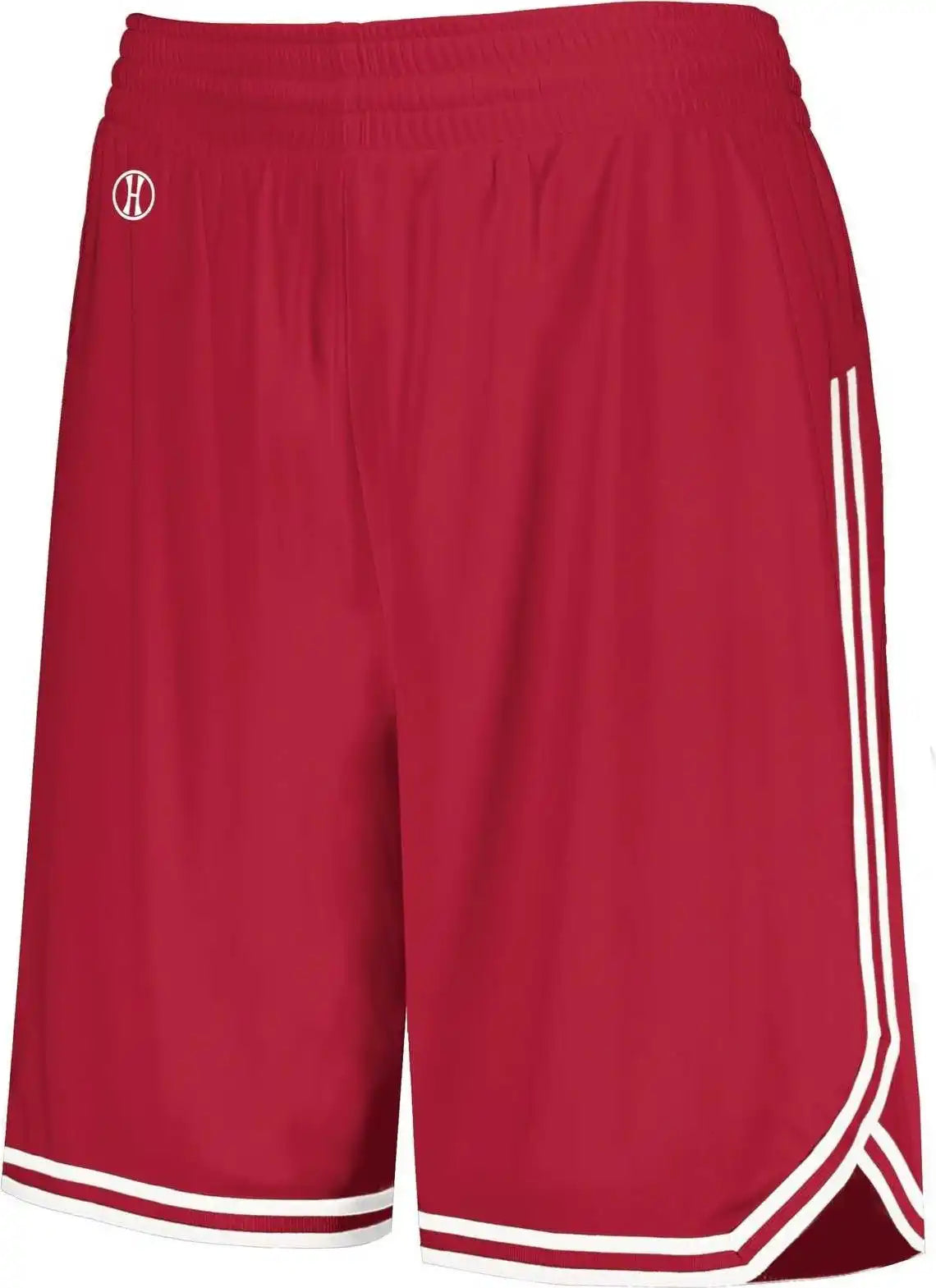Holloway 224377 Ladies Retro Basketball Shorts - Scarlet White