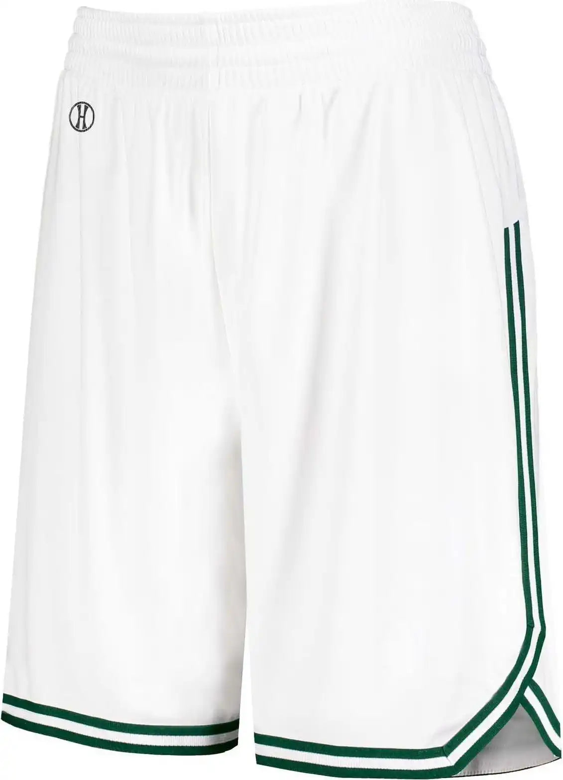 Holloway 224377 Ladies Retro Basketball Shorts - White Forest