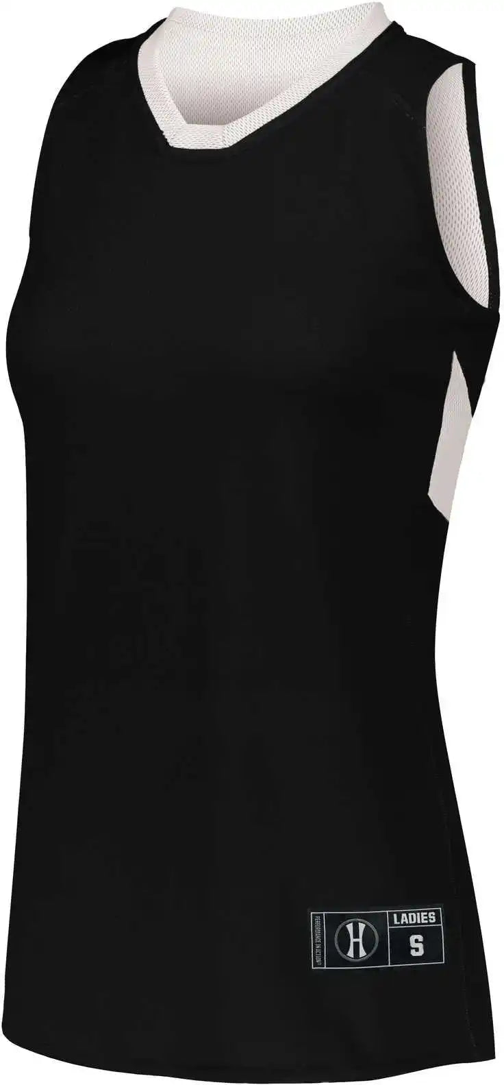 Holloway 224378 Ladies Dual-side Single Ply Basketball Jersey - Black White