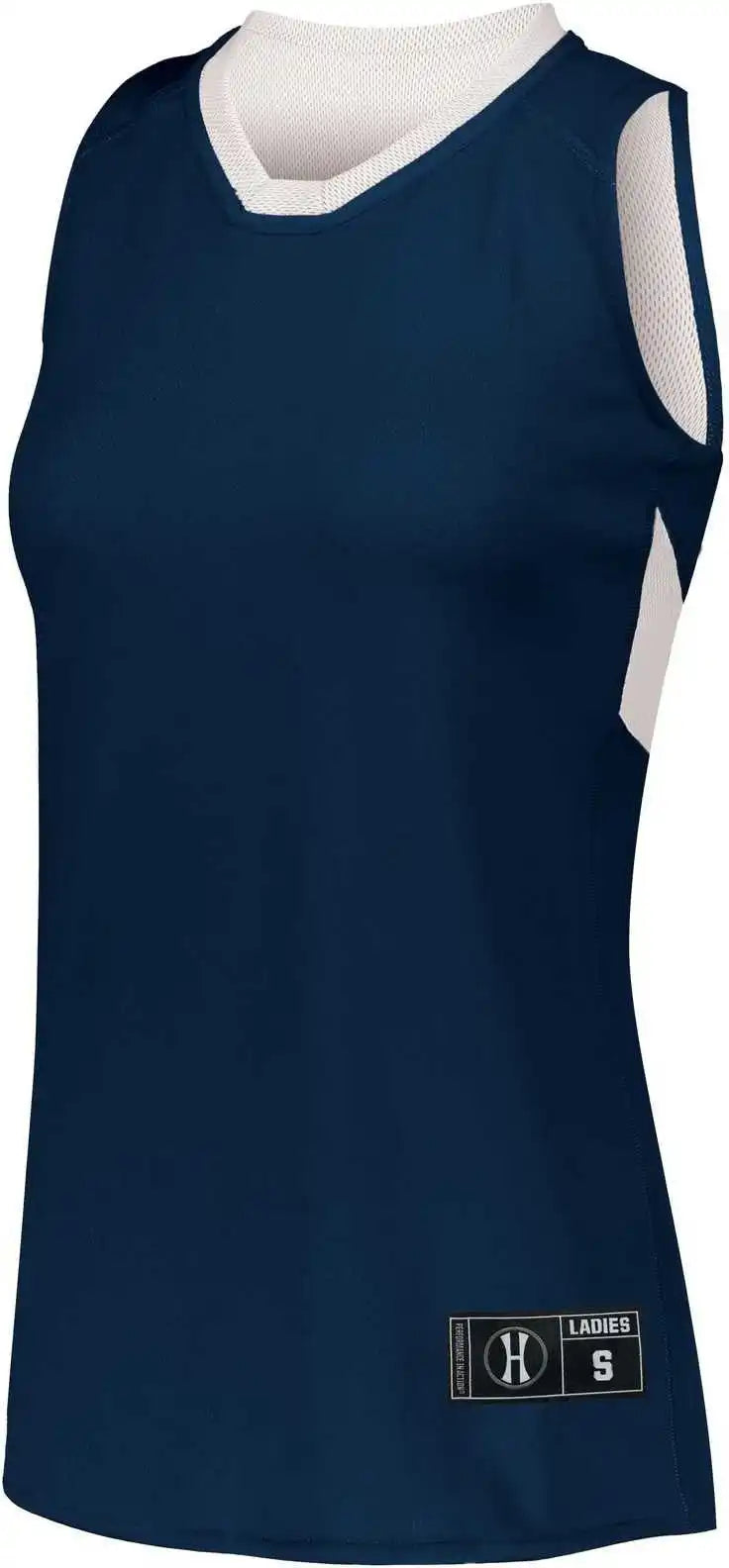 Holloway 224378 Ladies Dual-side Single Ply Basketball Jersey - Navy White