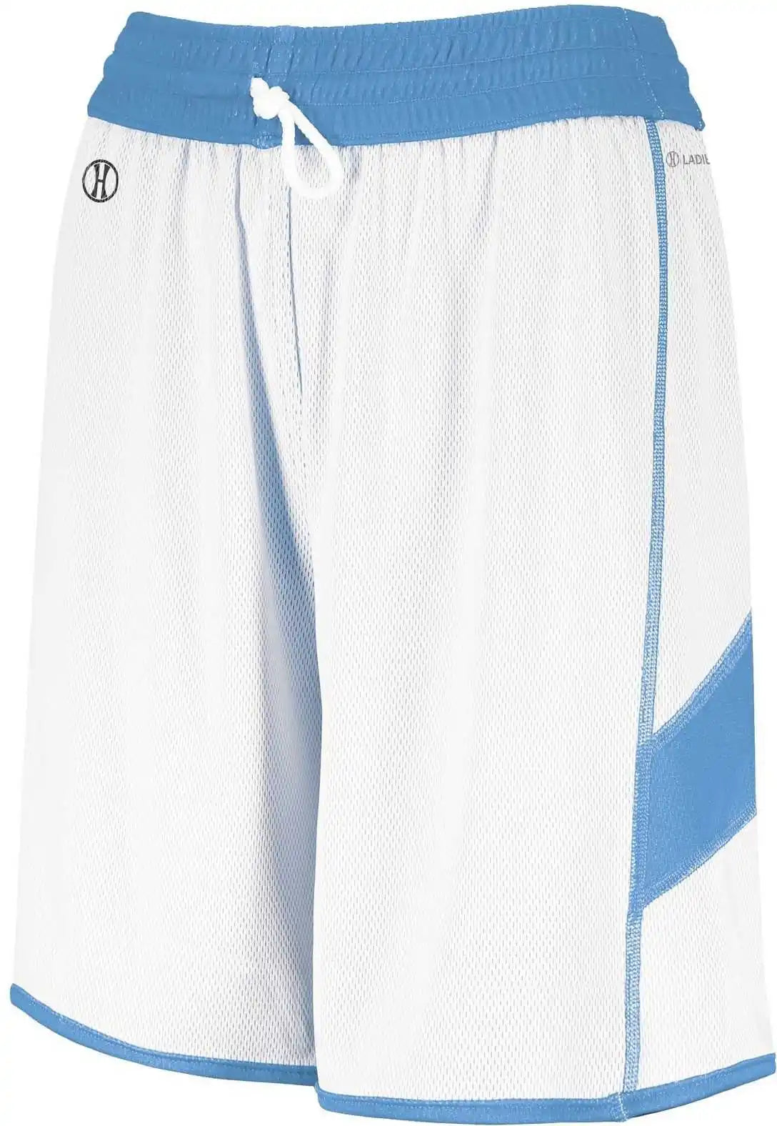 Holloway 224379 Ladies Dual-side Single Ply Shorts - University Blue White