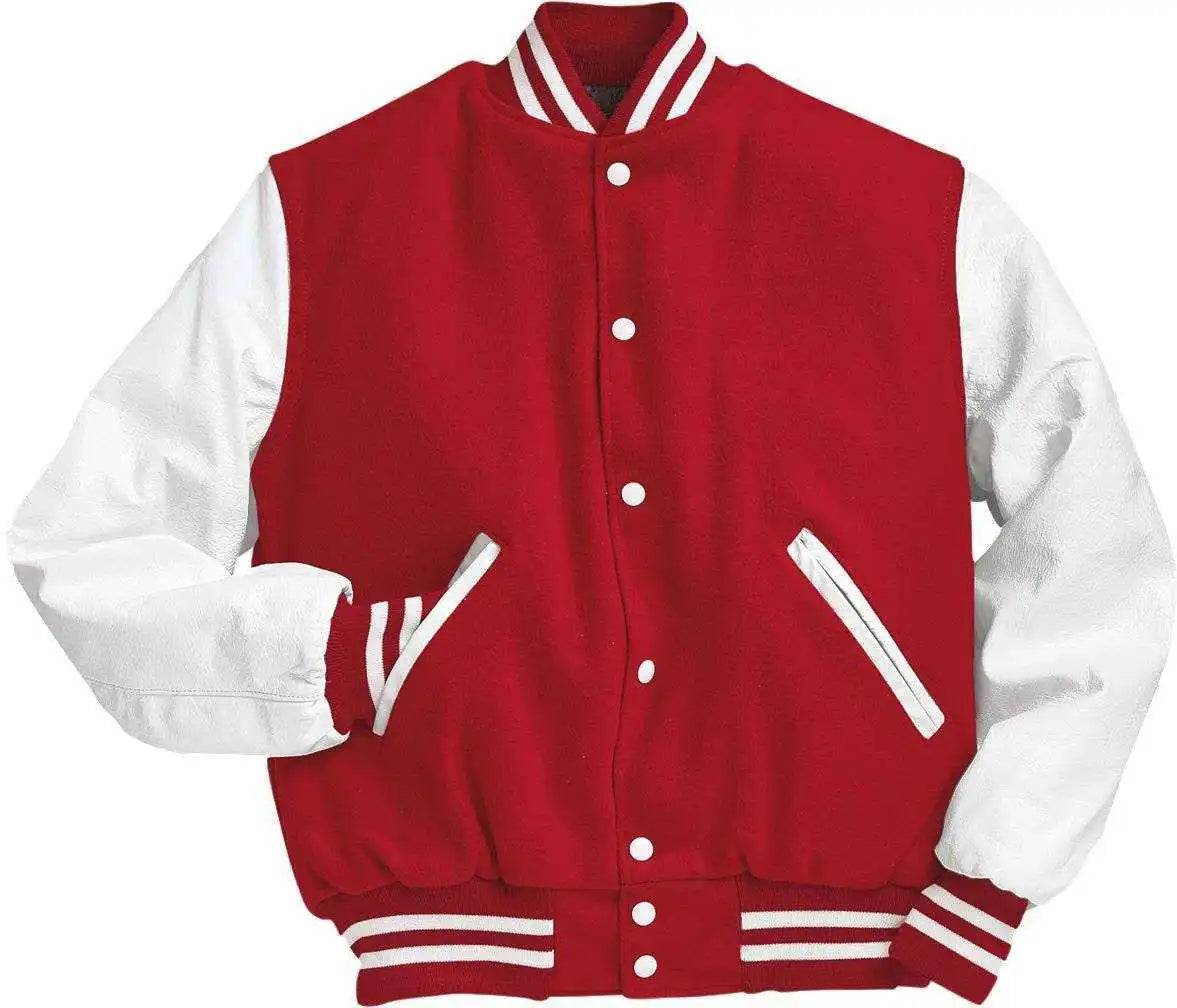 Holloway 224683 Varsity Tall (wool Leather Sleeves) - Scarlet White