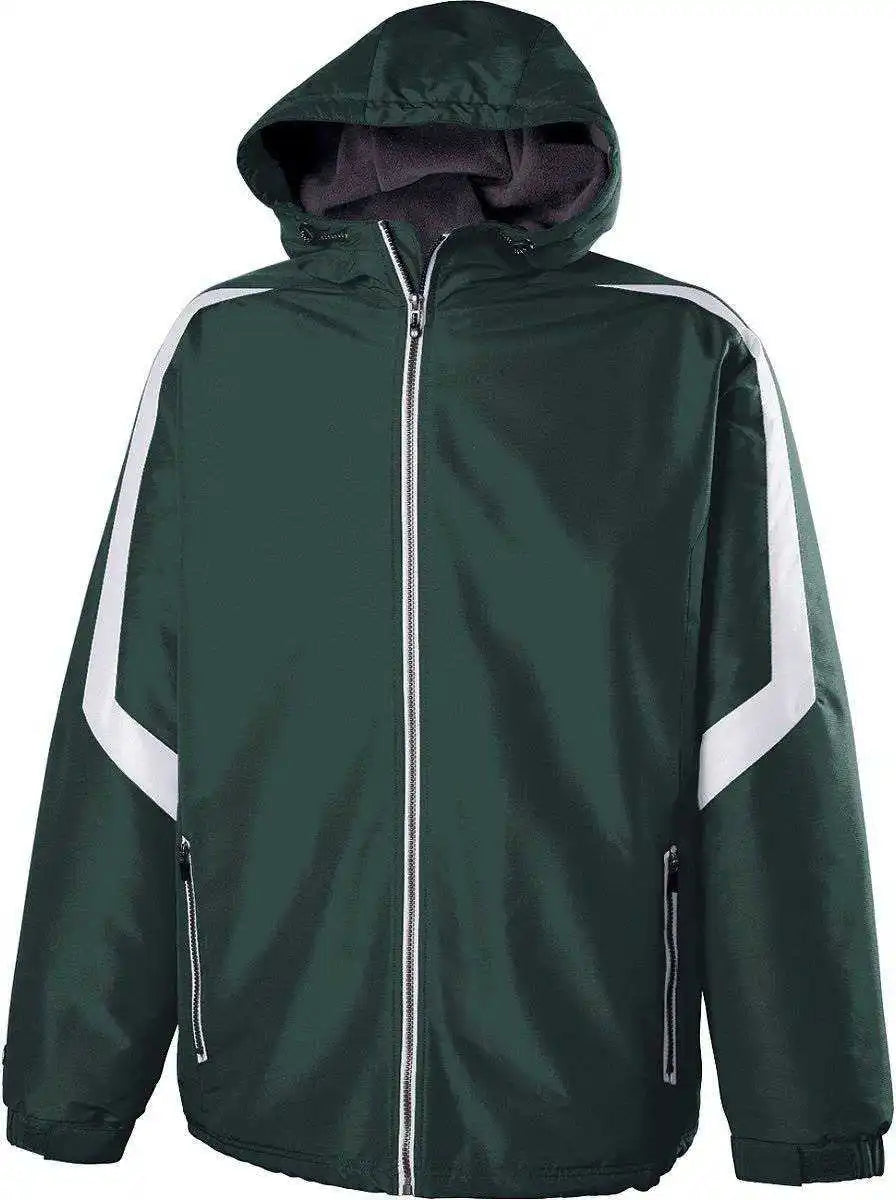 Holloway 229259 Youth Charger Jacket - Dark Green White