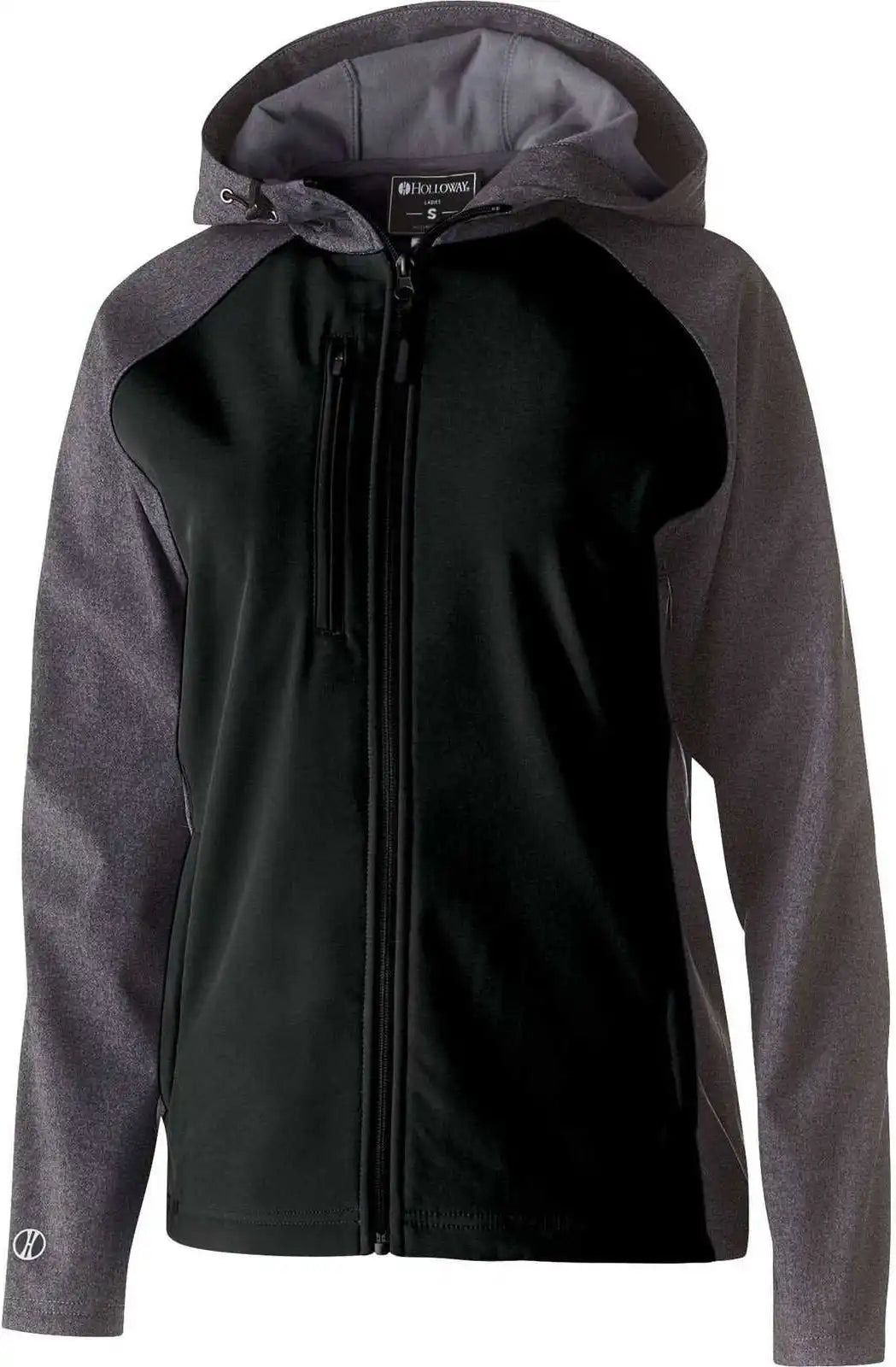 Holloway 229357 Ladies’ Raider Softshell Jacket - Carbon Print Black