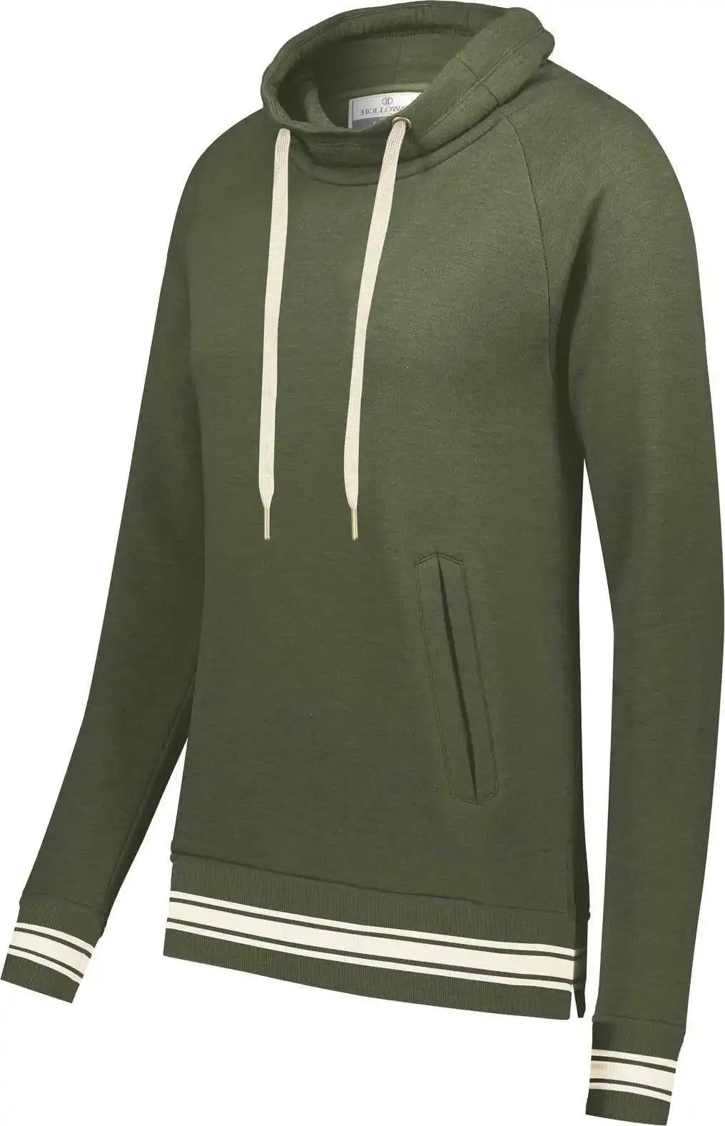 Holloway 229763 Ladies Ivy League Funnel Neck Pullover - Olive Heather Birch