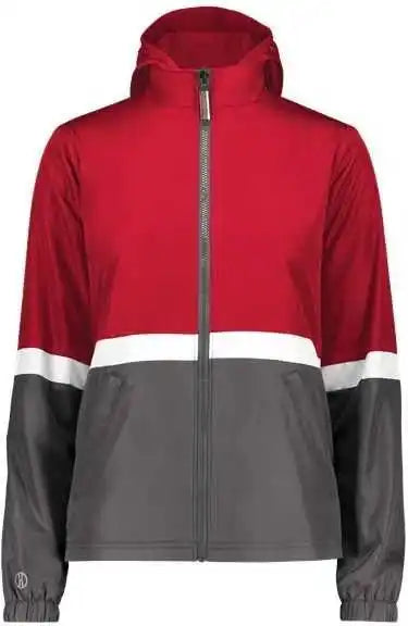 Holloway 229787 Women’s Turnabout Reversible Hooded Jacket - Scarlet Carbon