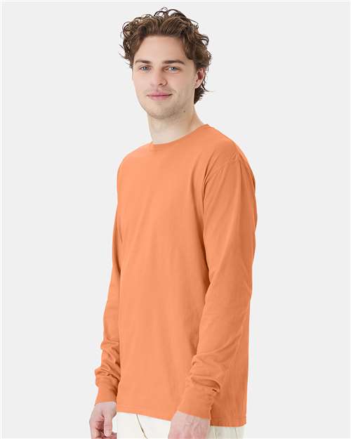 Horizon Orange Garment-Dyed Long Sleeve T-Shirt - GDH200