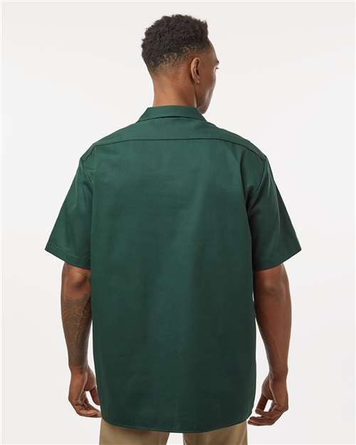 Hunter Green Short Sleeve Work Shirt - Tall Sizes - 2574T
