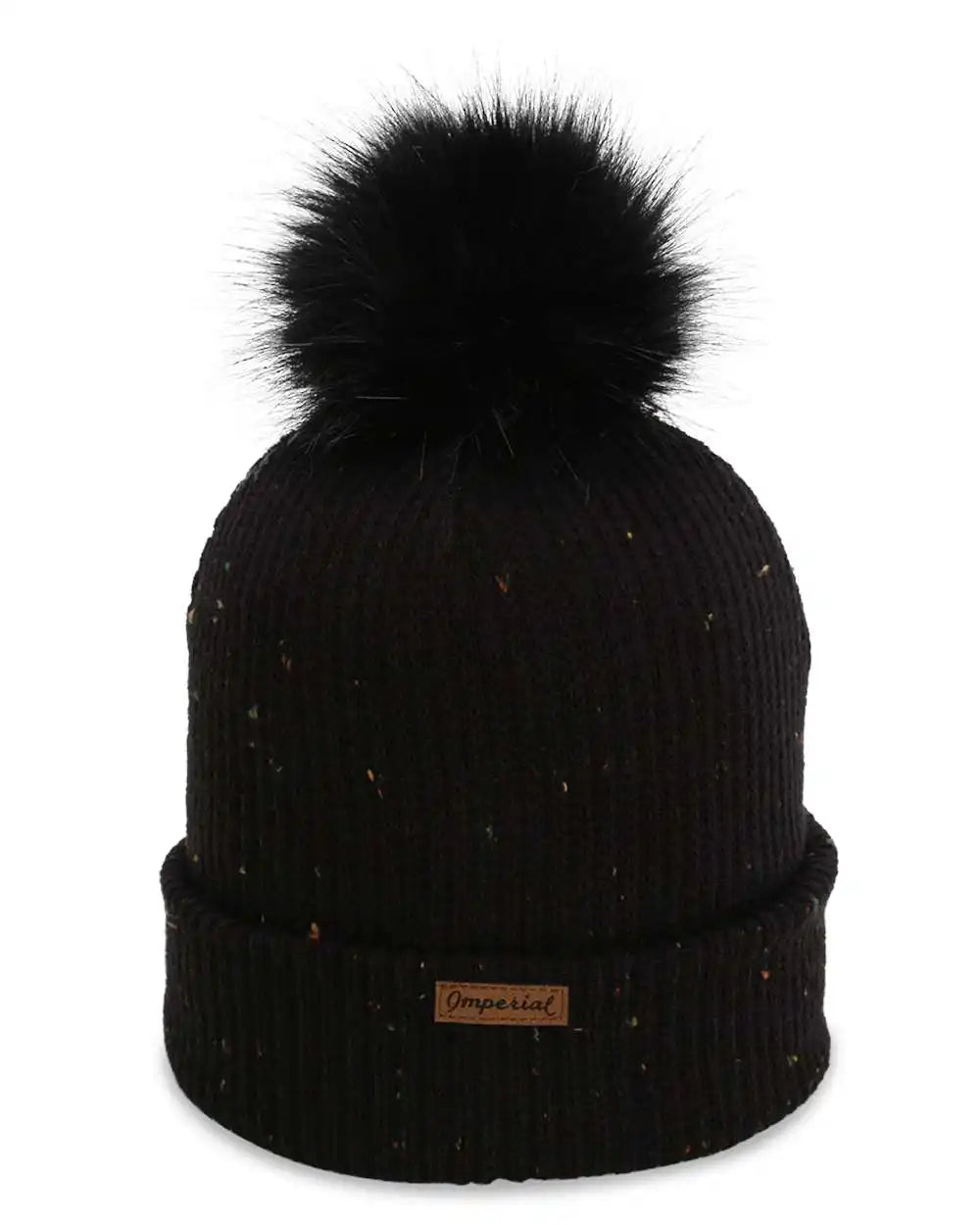 Imperial 6014s the Montage Pom Cuffed Beanie - 6014 - Black - Osfa