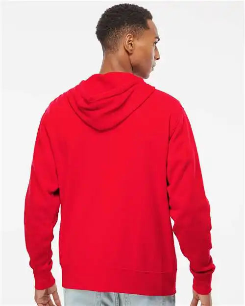 Independent Trading Co. Afx90unz Lightweight Full-zip Hooded Sweatshirt - Red