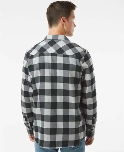 Independent Trading Co. Exp50f Flannel Shirt - Grey Heather Black