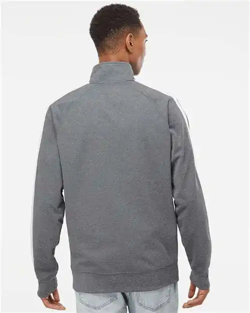 Independent Trading Co. Exp70ptz Lightweight Poly-tech Full-zip Track Jacket - Gunmetal Heather