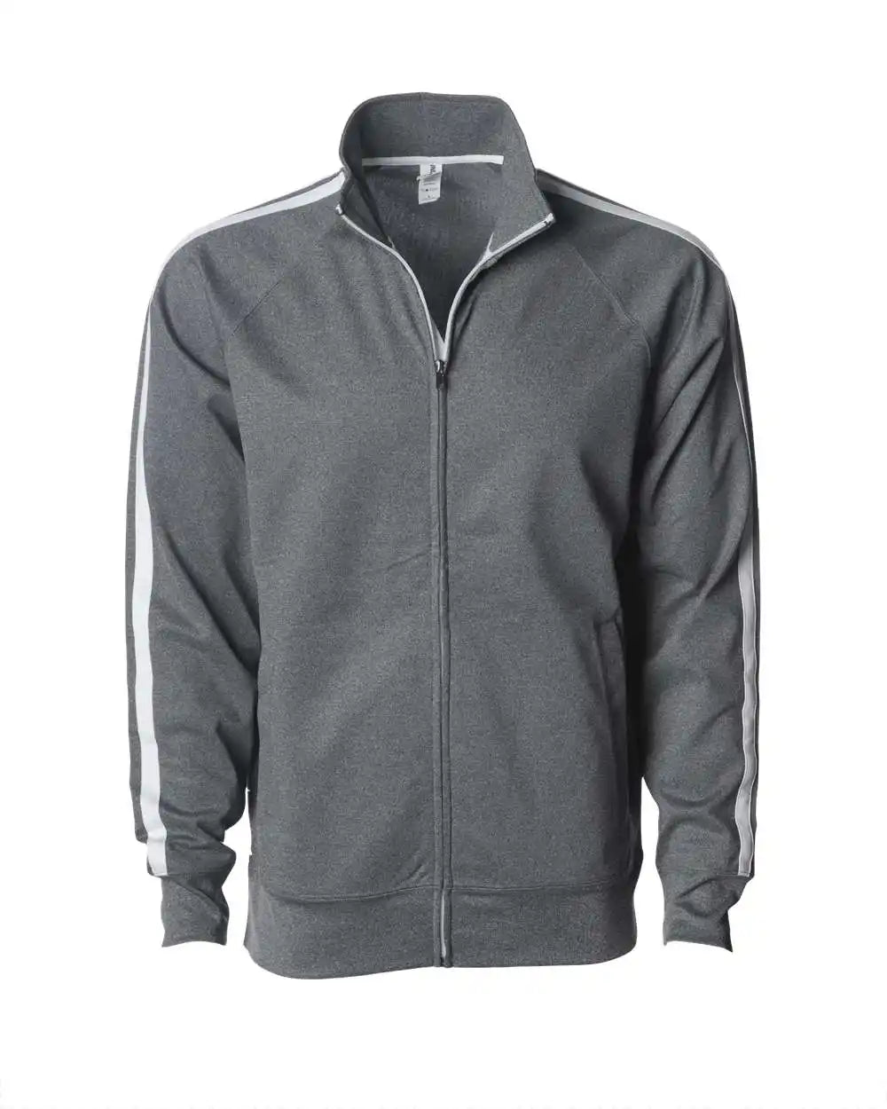 Independent Trading Co. Exp70ptz Lightweight Poly-tech Full-zip Track Jacket - Gunmetal Heather - Xs