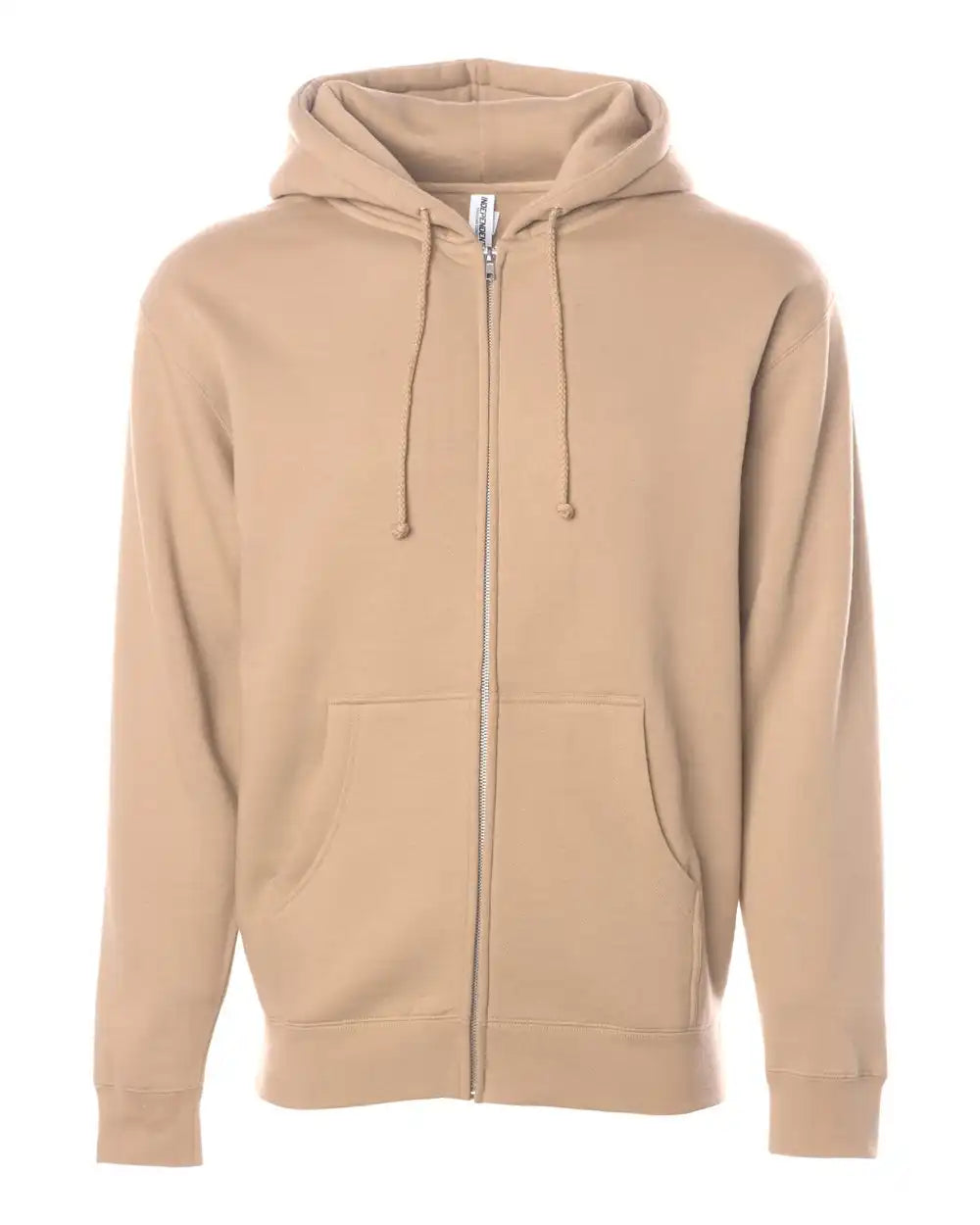 Independent Trading Co. Ind4000z Heavyweight Full-zip Hooded Sweatshirt - Sandstone