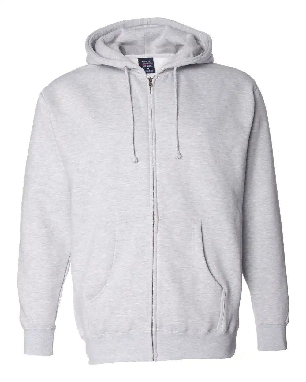 Independent Trading Co. Ind4000z Heavyweight Full-zip Hooded Sweatshirt - Grey Heather - Xs