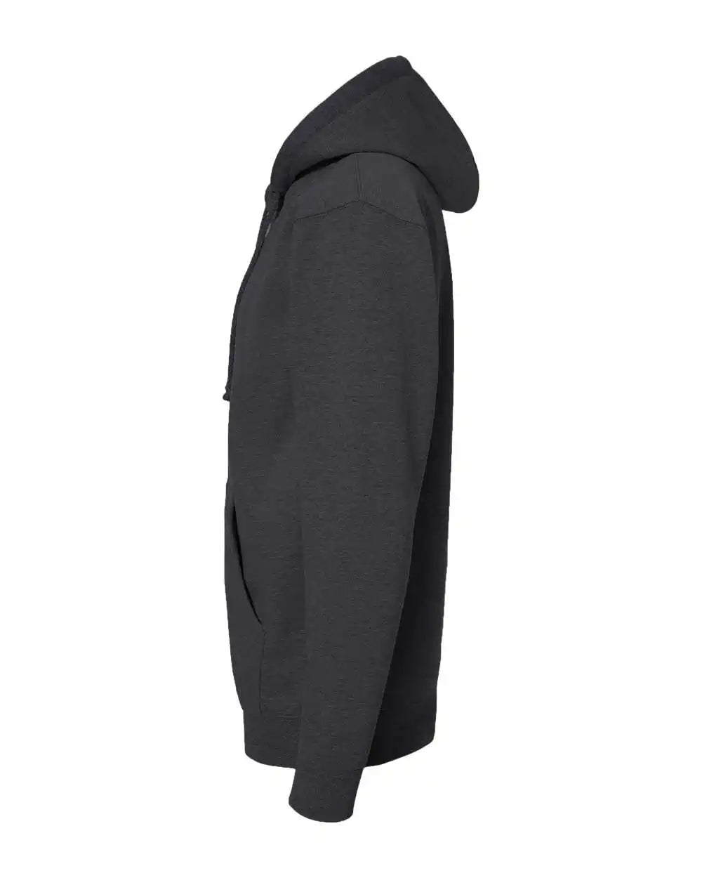 Independent Trading Co. Ind4000z Heavyweight Full-zip Hooded Sweatshirt - Charcoal Heather