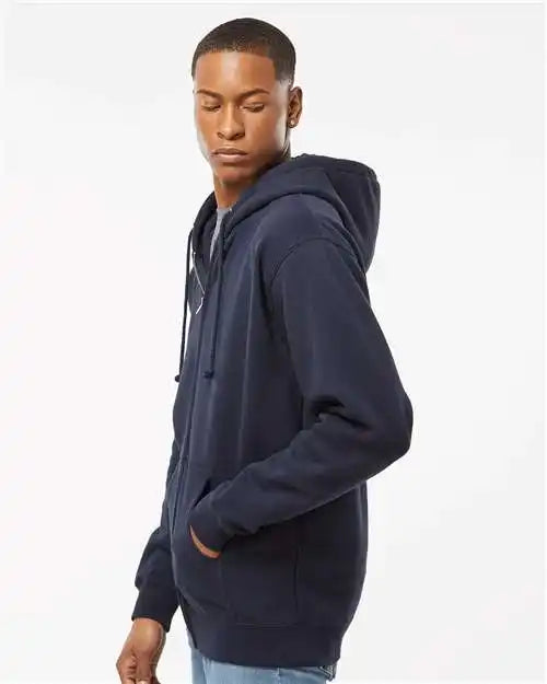 Independent Trading Co. Ind4000z Heavyweight Full-zip Hooded Sweatshirt - Navy