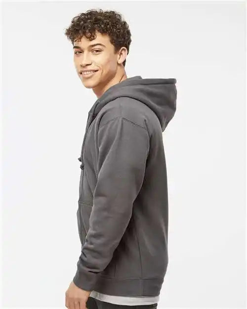 Independent Trading Co. Ind4000z Heavyweight Full-zip Hooded Sweatshirt - Solid Charcoal