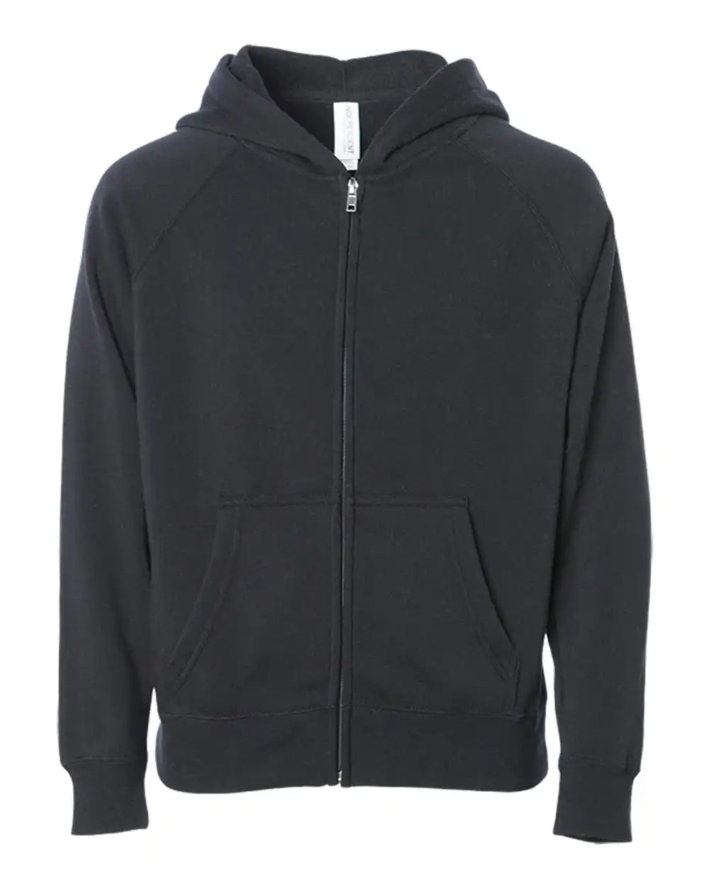 Independent Trading Co. Prm15ysbz Youth Lightweight Special Blend Raglan Zip Hood - Black