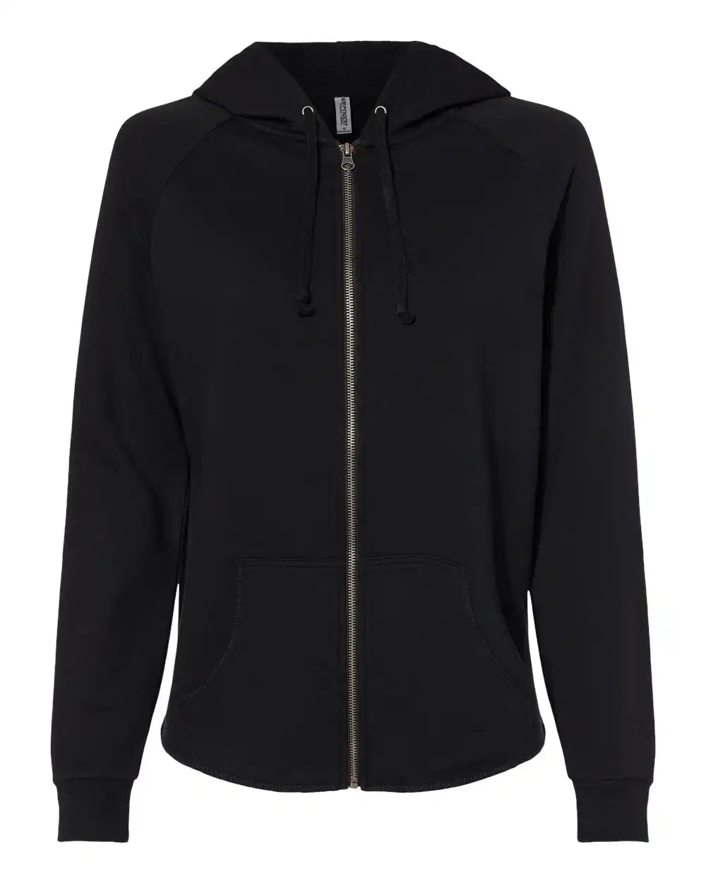 Independent Trading Co. Prm2500z Women’s California Wave Wash Full-zip Hooded Sweatshirt - Black - Xs