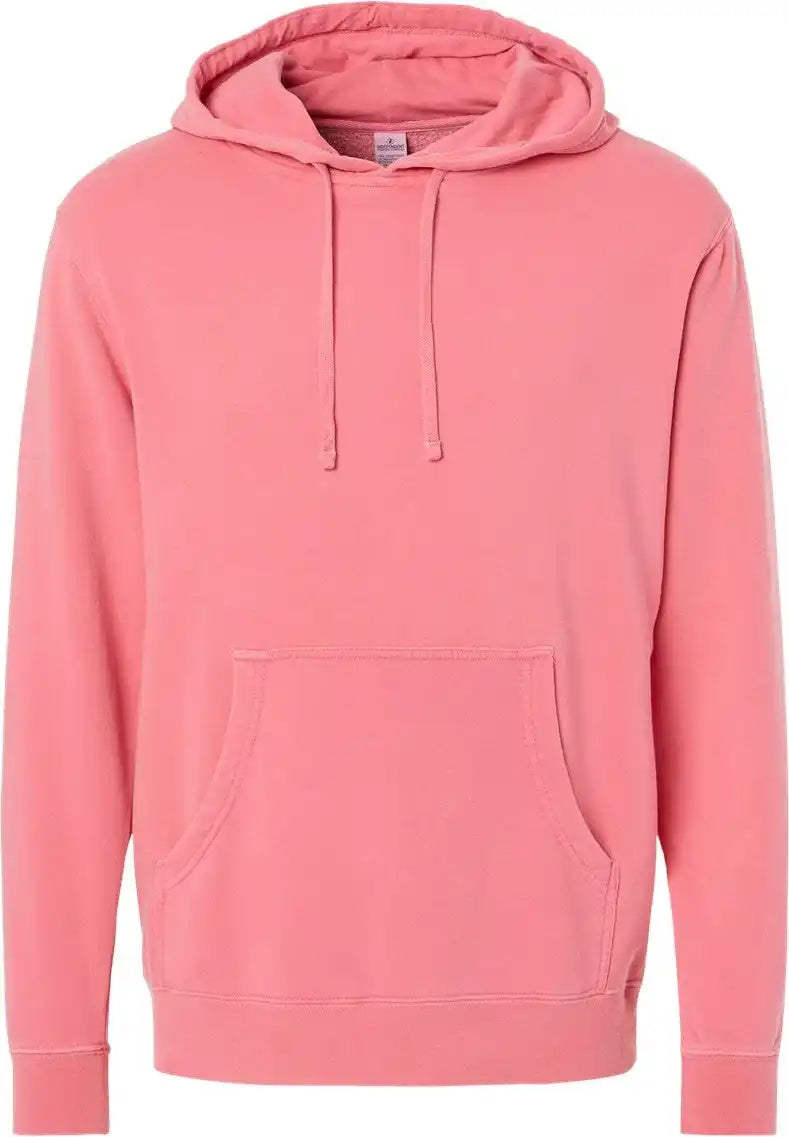 Independent Trading Co. Prm4500 Midweight Pigment-dyed Hooded Sweatshirt - Pigment Pink - Xs