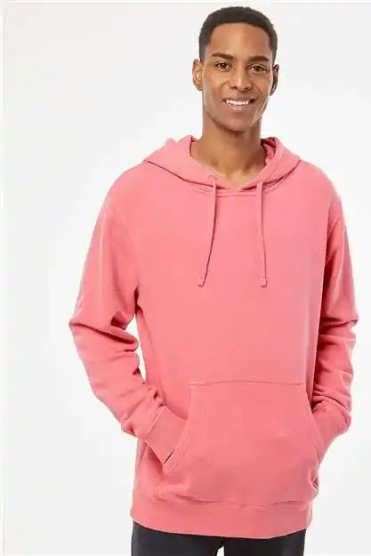 Independent Trading Co. Prm4500 Midweight Pigment-dyed Hooded Sweatshirt - Pigment Pink