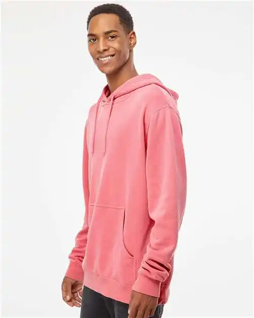 Independent Trading Co. Prm4500 Midweight Pigment-dyed Hooded Sweatshirt - Pigment Pink