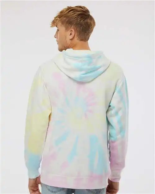 Independent Trading Co. Prm4500td Midweight Tie-dyed Hooded Sweatshirt - Tie Dye Sunset Swirl