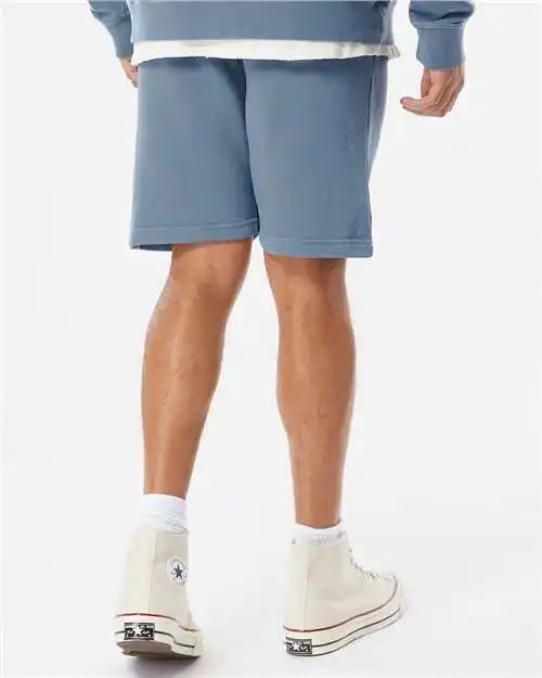 Independent Trading Co. Prm50stpd Pigment-dyed Fleece Shorts - Pigment Slate Blue