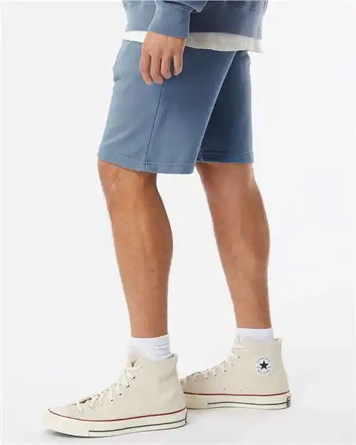 Independent Trading Co. Prm50stpd Pigment-dyed Fleece Shorts - Pigment Slate Blue