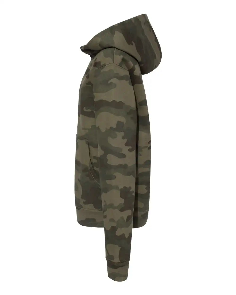 Independent Trading Co. Ss4001y Youth Midweight Hooded Sweatshirt - Forest Camo