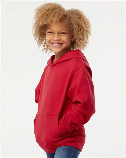 Independent Trading Co. Ss4001y Youth Midweight Hooded Sweatshirt - Red