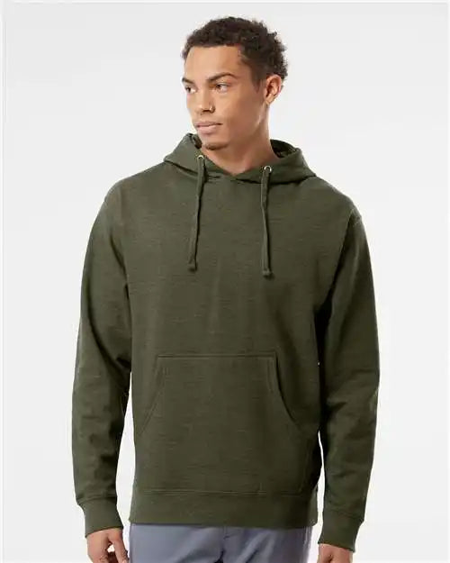Independent Trading Co. Ss4500 Midweight Hooded Sweatshirt - Army Heather