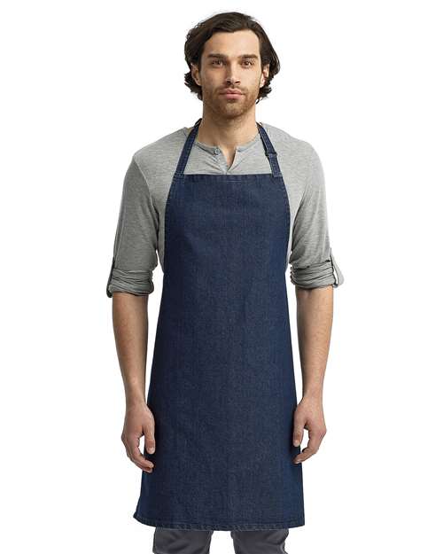 Indigo Denim Recycled Bib Apron - RP150