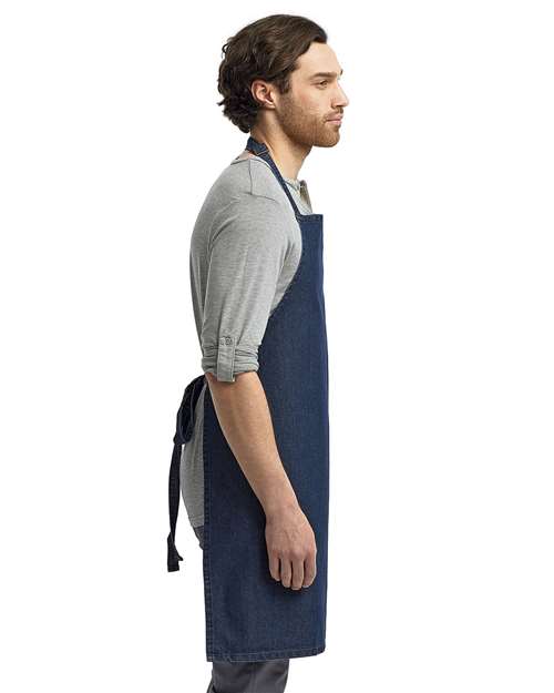 Indigo Denim Recycled Bib Apron - RP150