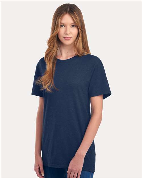 Indigo Heather Premium Blend Ring-Spun T-Shirt - 560MR