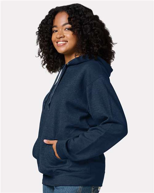 Indigo Heather Ultimate CVC Hooded Sweatshirt - IC49MR