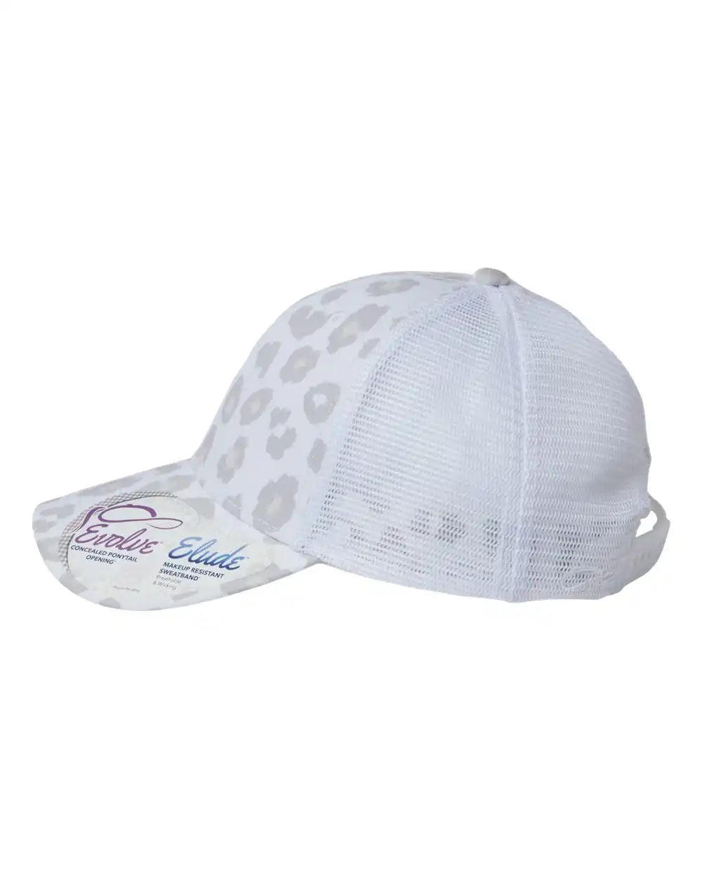 Infinity Her Charlie Women’s Modern Trucker Cap - Snow Leopard White - Leopard/ / Adjustable
