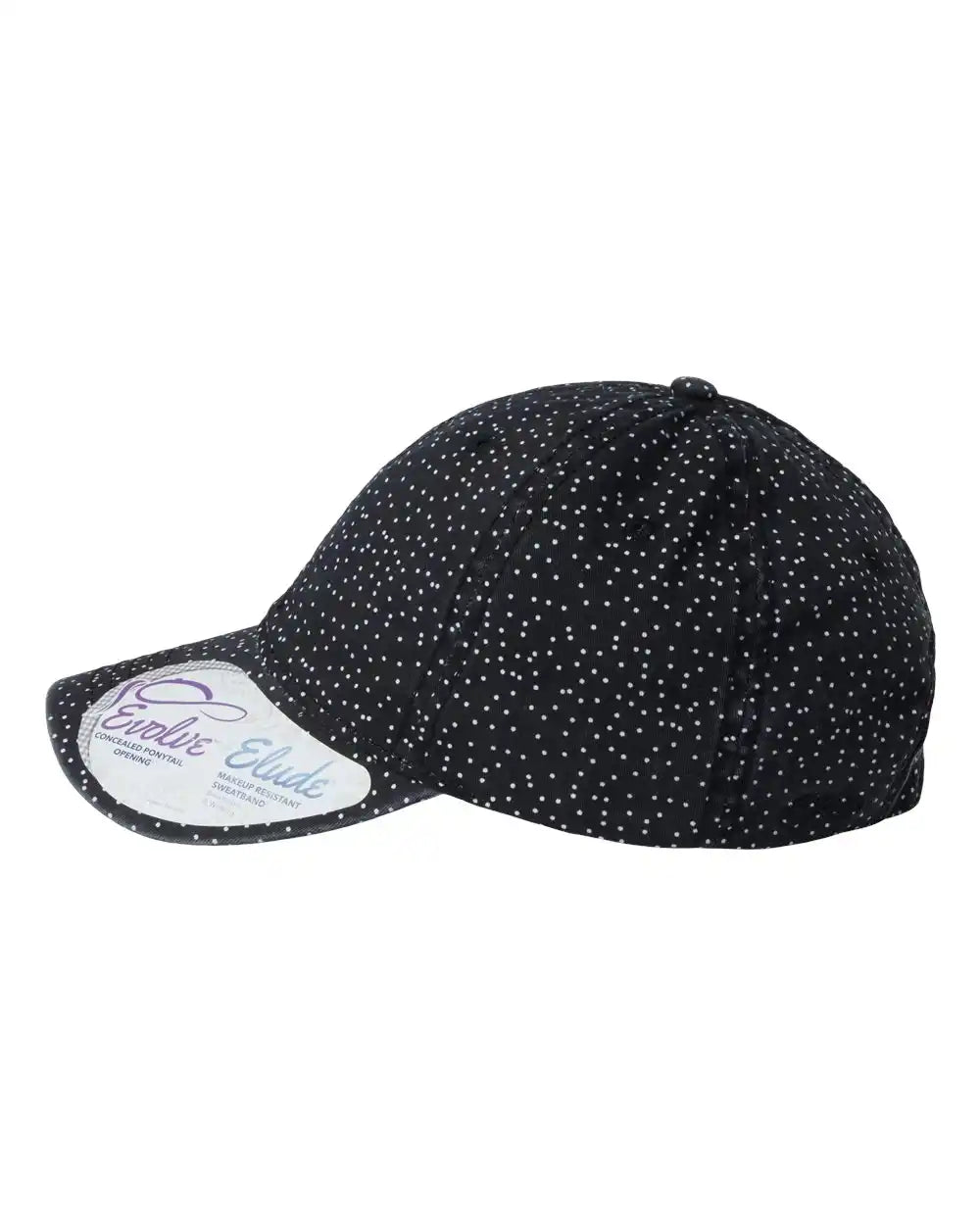 Infinity Her Hattie Women’s Garment-washed Fashion Print Cap - Black White Polka Dots - Black/ / Adjustable