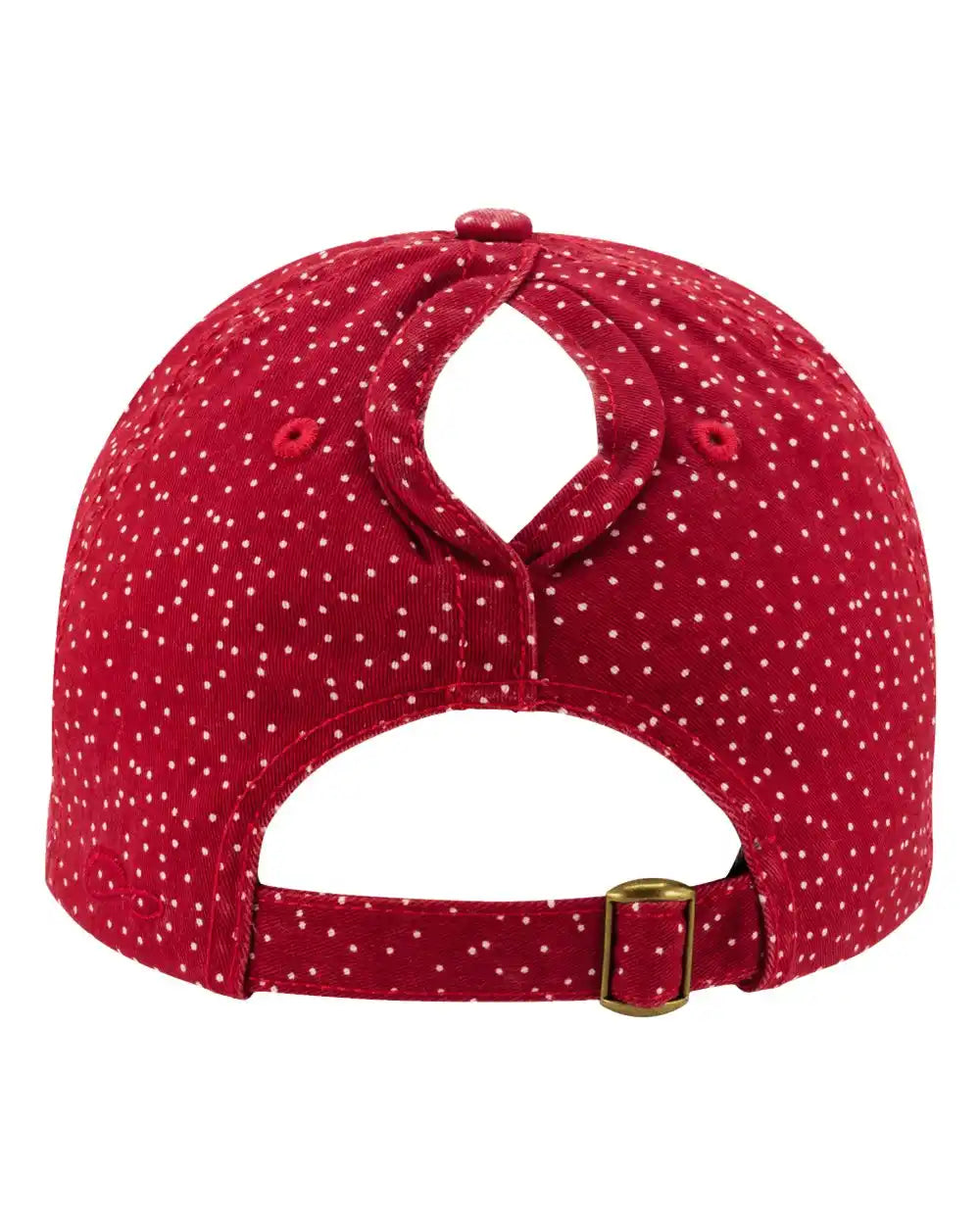 Infinity Her Hattie Women’s Garment-washed Fashion Print Cap - Red White Polka Dots - Red/ / Adjustable