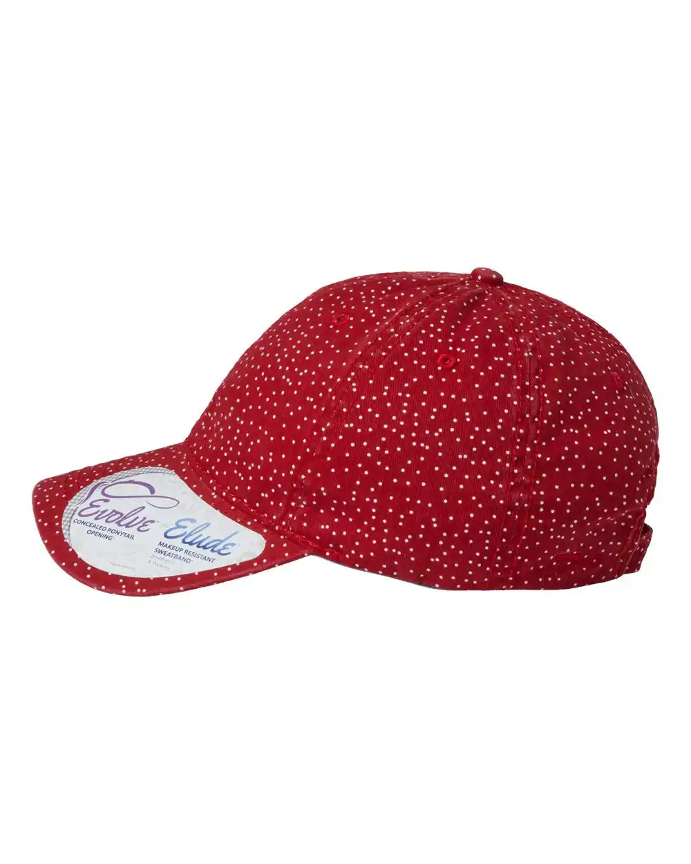 Infinity Her Hattie Women’s Garment-washed Fashion Print Cap - Red White Polka Dots - Red/ / Adjustable