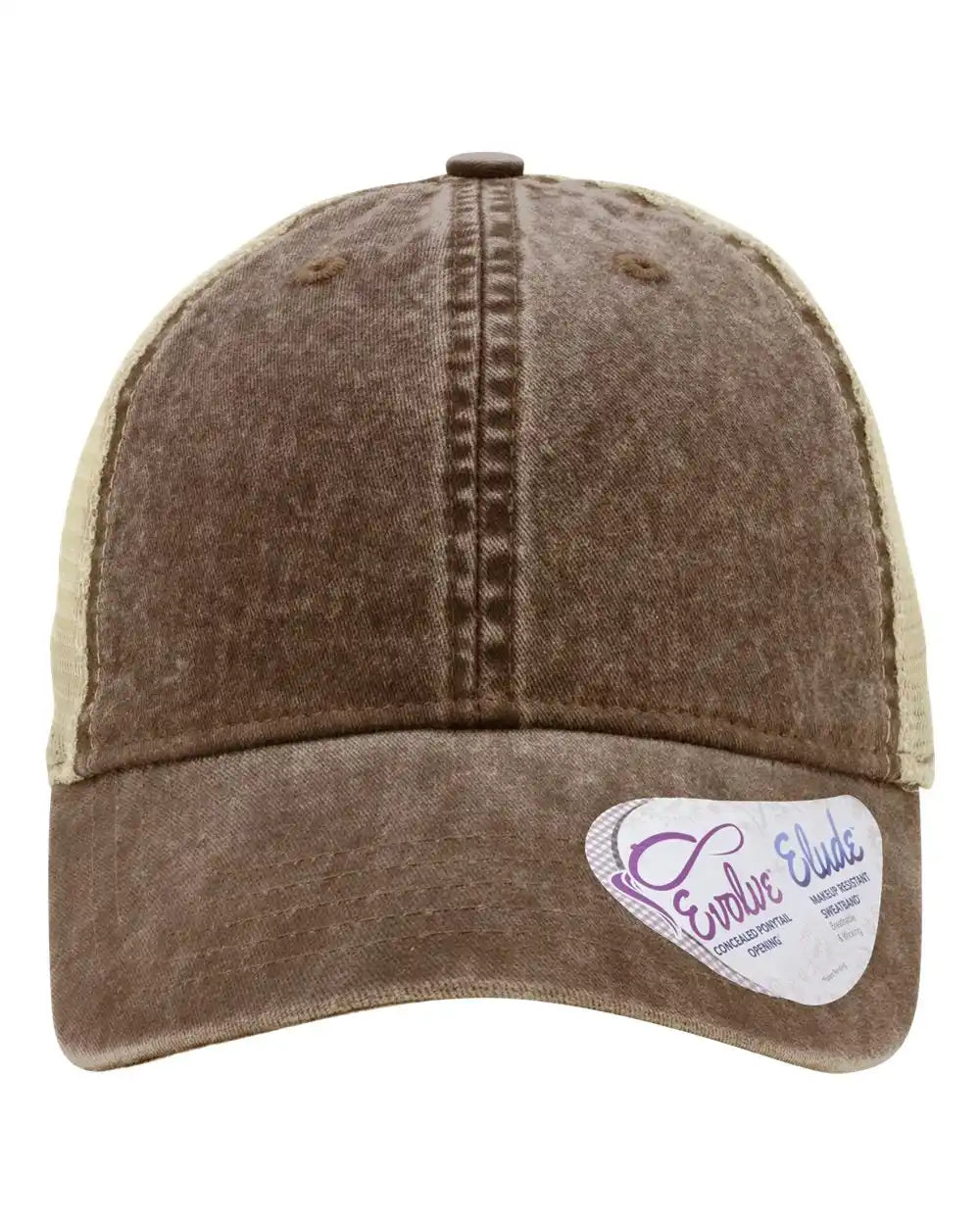 Infinity Her Tess Women’s Washed Mesh-back Cap - Chocolate Fawn Khaki - Chocolate/ Fawn/ / Adjustable