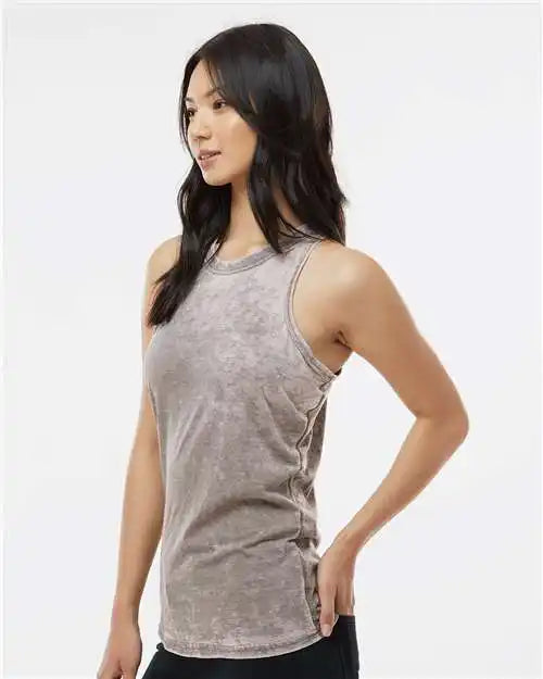 J. America 8117j Women’s Zen Jersey Tank Top - 8117 - Cement