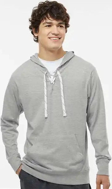 J. America 8231 Jersey Sport Lace Hooded Pullover - Oxford